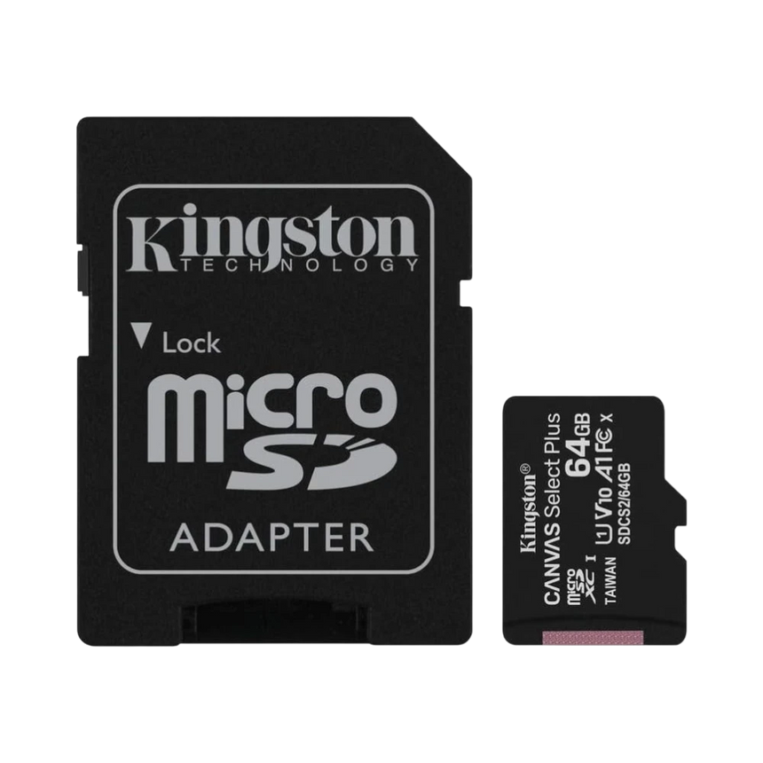 Kingston Canvas Select Plus 64GB UHS-I microSDXC Memory Card with SD Adapter (3-Pack) — Being Shipped
