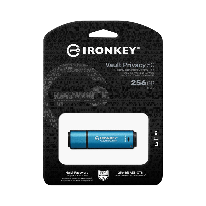 Kingston IronKey Vault Privacy 50 256GB Encrypted USB Flash Drive — Being Shipped