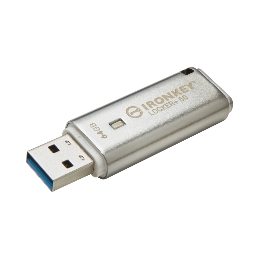 Kingston IronKey Locker+ 50 64GB USB Type-A Flash Drive — Being Shipped