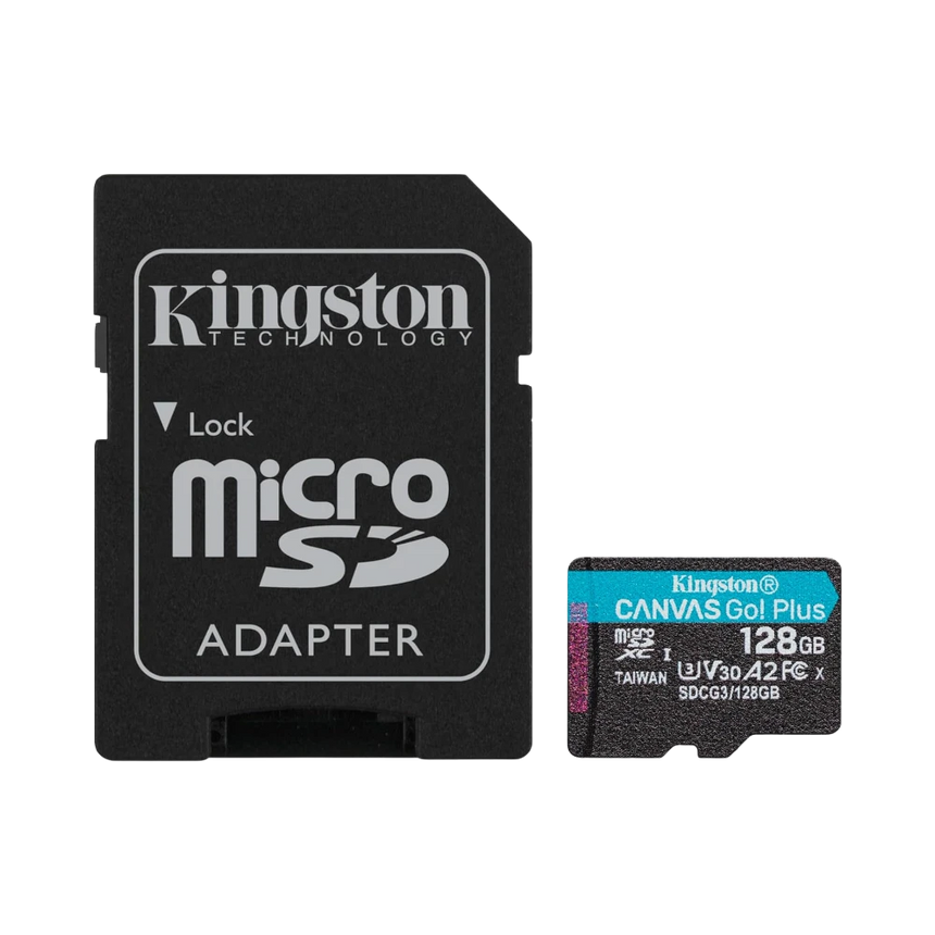Kingston Canvas Go! Plus 128GB UHS-I microSDXC Memory Card with SD Adapter — Being Shipped