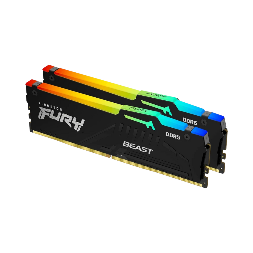 Kingston FURY Beast Black RGB XMP 16GB DDR5 5200MT/s CL40 Memory Kit (2 x 8GB) — Being Shipped