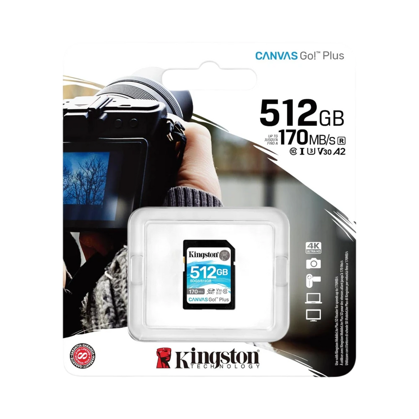Kingston Canvas Go! Plus 512GB UHS-I SDXC Memory Card — Being Shipped
