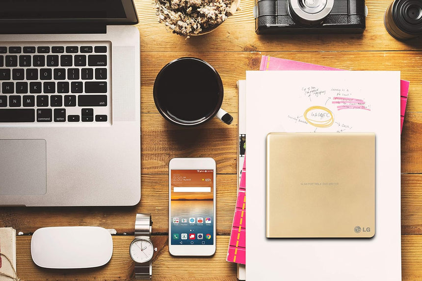 LG GP65NG60 Portable USB External DVD Burner & Drive (Gold) — Being Shipped