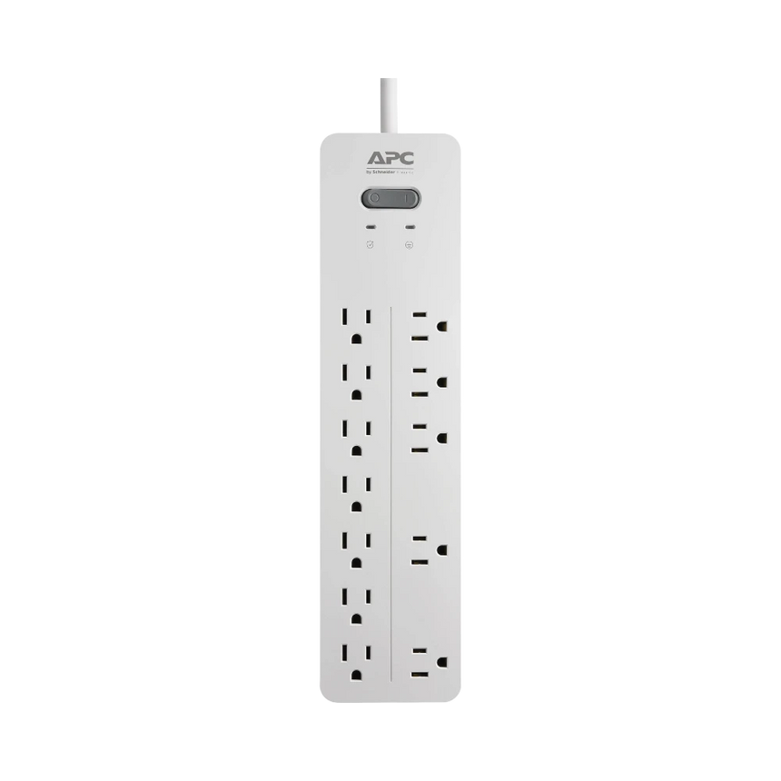 APC Home Office SurgeArrest 12-Outlet Surge Protector (6', 120V, White) — Being Shipped