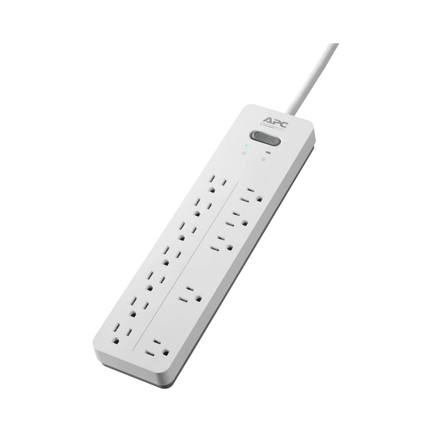 APC Home Office SurgeArrest 12-Outlet Surge Protector (6', 120V, White) — Being Shipped
