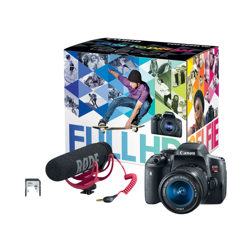 Canon EOS Rebel T6i DSLR Camera with 18-55mm Lens Video Creator Kit — Being Shipped