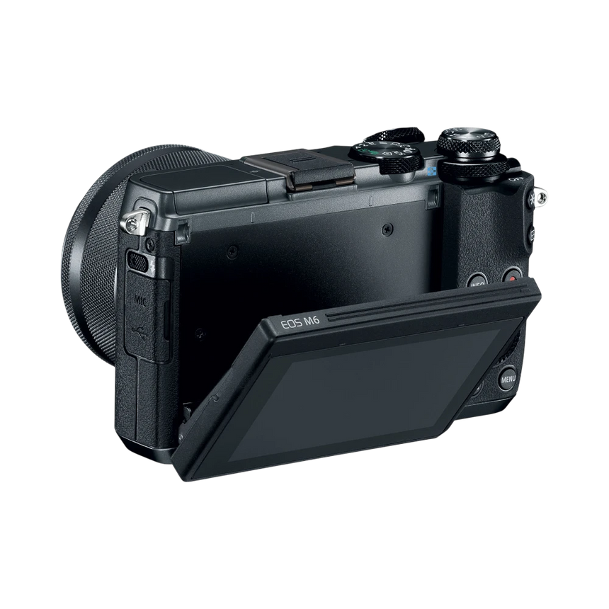 Canon EOS M6 Mirrorless Digital Camera with 15-45mm Lens (Black) — Being Shipped