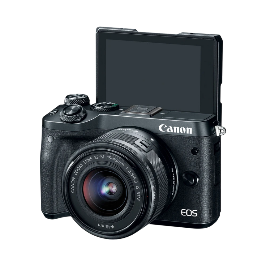 Canon EOS M6 Mirrorless Digital Camera with 15-45mm Lens (Black) — Being Shipped