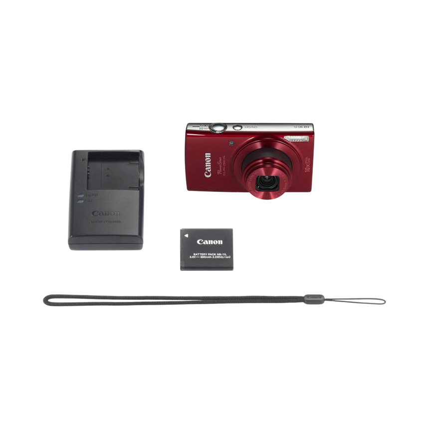 Canon PowerShot ELPH 190 IS Digital Camera (Red) — Being Shipped