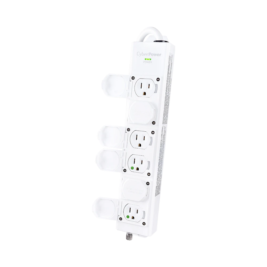 CyberPower 6-Outlet Medical-Grade Power Strip (White) — Being Shipped