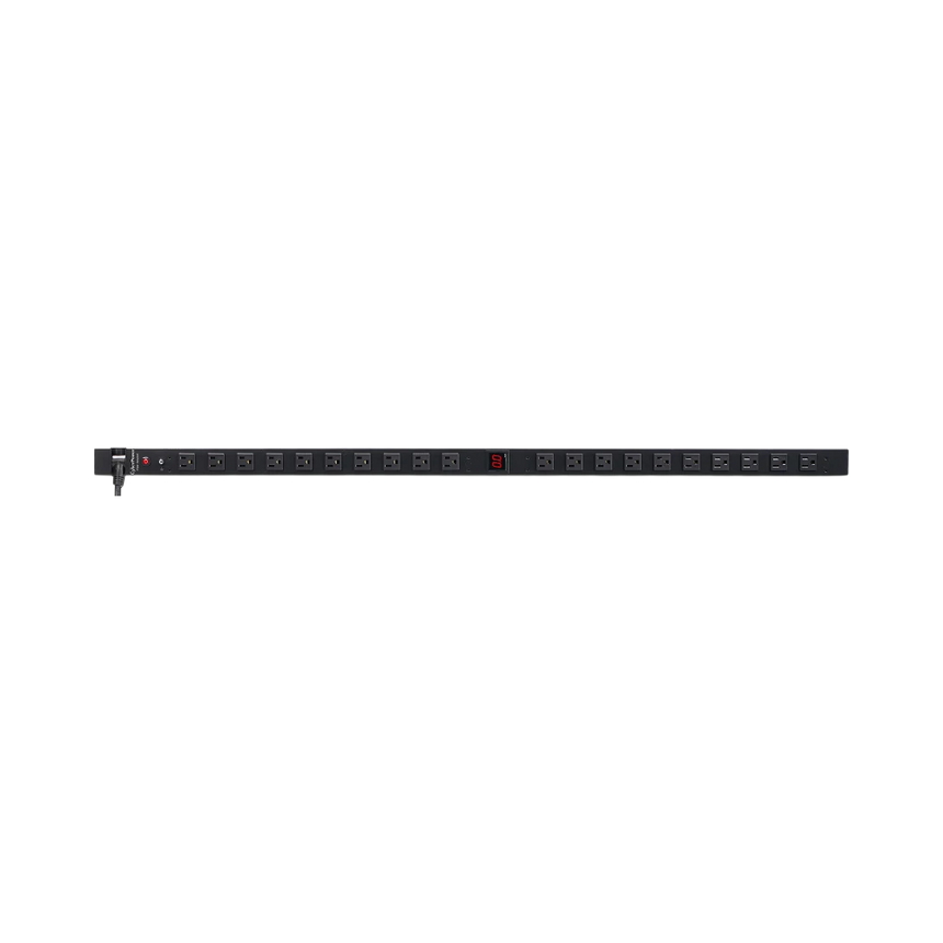 CyberPower Metered PDU (15A)12A/100-125/ 50/60Hz/ Nema 5-15P Plug,20-Out(Front)/ 5-15R, Rackmount OU , 10' Cord — Being Shipped