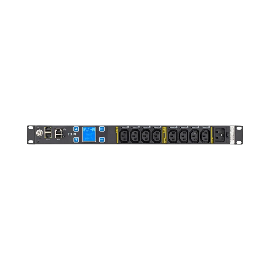 Eaton Metered Input PDU, 1PH, 1U, NEMA L6-20P input, 10ft cord, 1.92kW, 16A, 100-240V, 8 Outlets (8) C13 — Being Shipped