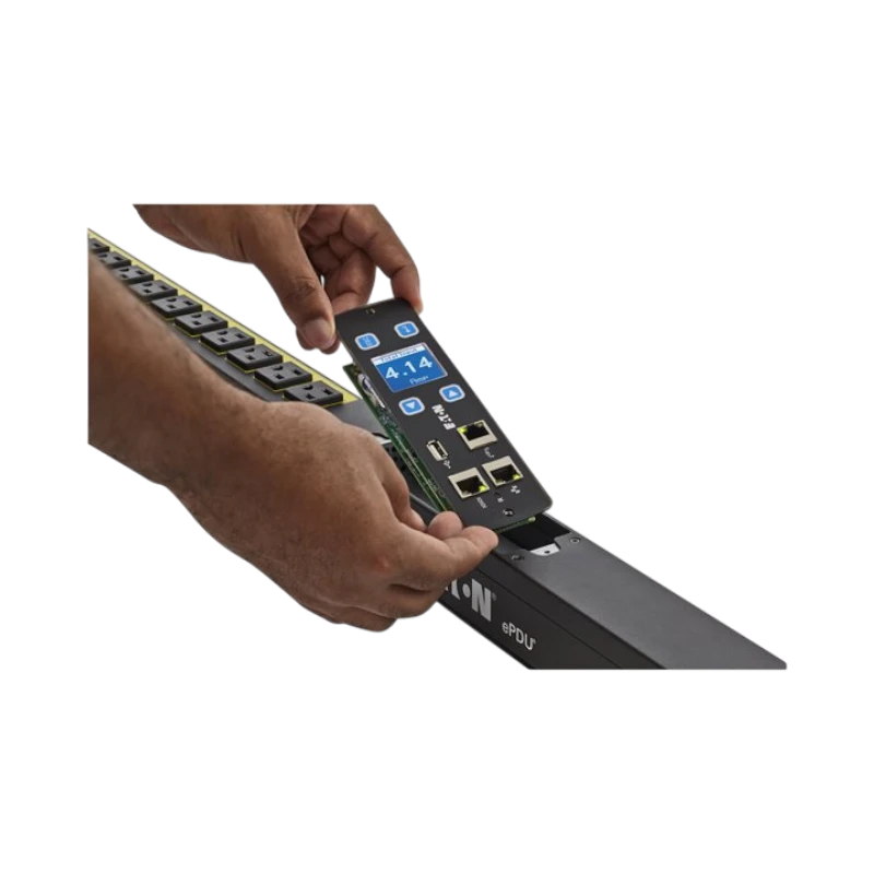 Eaton Managed PDU, 1PH, 1U, NEMA 5-15P input, 10 ft cord, 1.44kW, 12A, 120V, 8 Outlets (8) 5-15R, TAA — Being Shipped