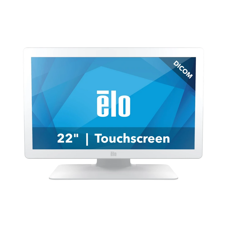 Elo Touch 2203LM 22" 16:9 75Hz FHD LCD Medical Touchscreen Monitor (White, With Stand) — Being Shipped