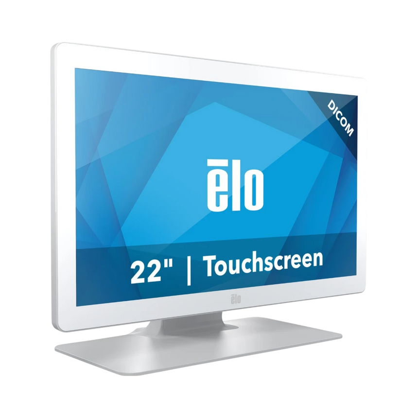 Elo Touch 2203LM 22" 16:9 75Hz FHD LCD Medical Touchscreen Monitor (White, With Stand) — Being Shipped