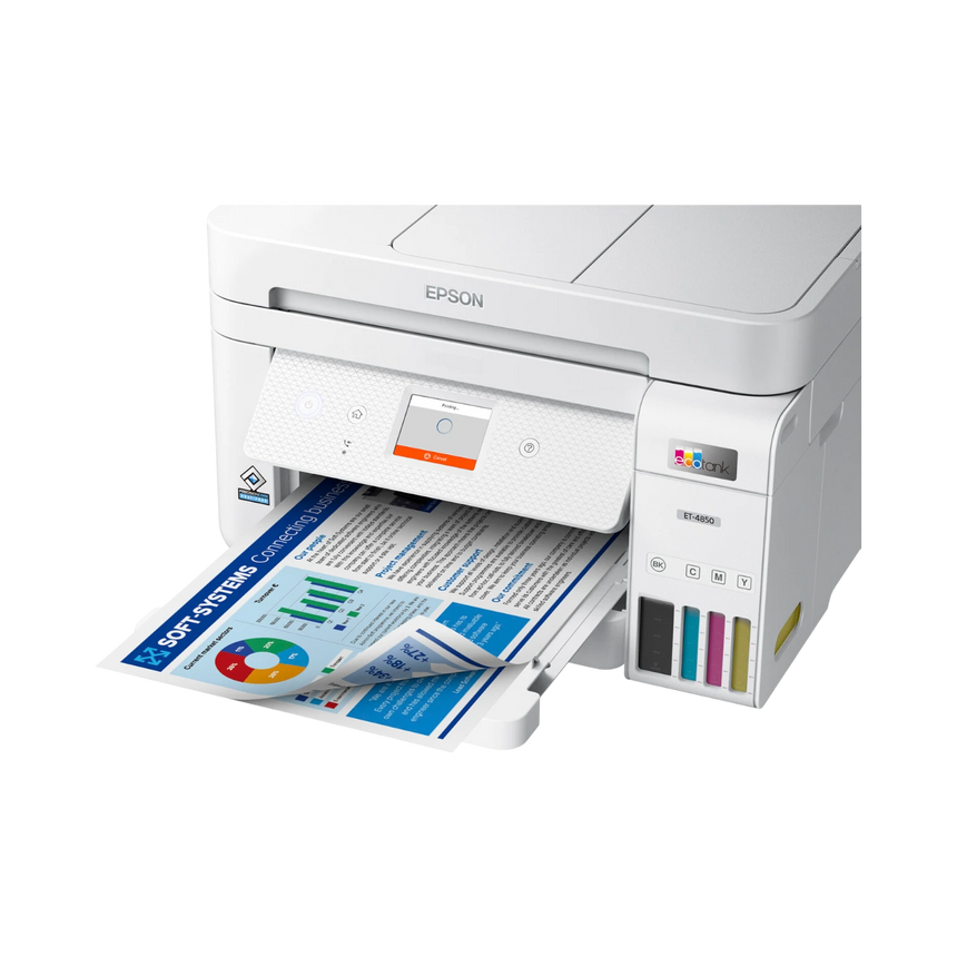 Epson EcoTank ET-4850 All-in-One Cartridge-Free Supertank Printer (White) — Being Shipped