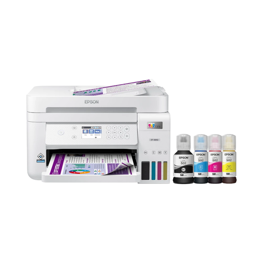Epson EcoTank ET-3850 Wireless Color All-in-One Cartridge-Free Supertank Printer — Being Shipped