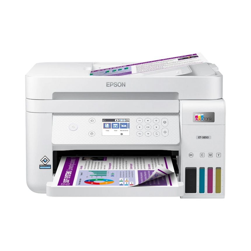 Epson EcoTank ET-3850 Wireless Color All-in-One Cartridge-Free Supertank Printer — Being Shipped