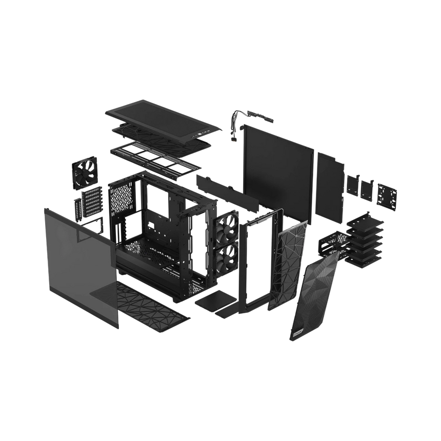 Fractal Design Meshify 2 Mid-Tower Case (Black with Light Tempered Glass) — Being Shipped