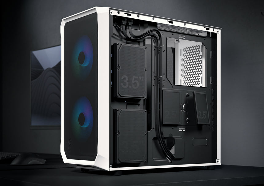 Fractal Design Focus 2 RGB Mid-Tower Case (White, Tempered Glass Window) — Being Shipped