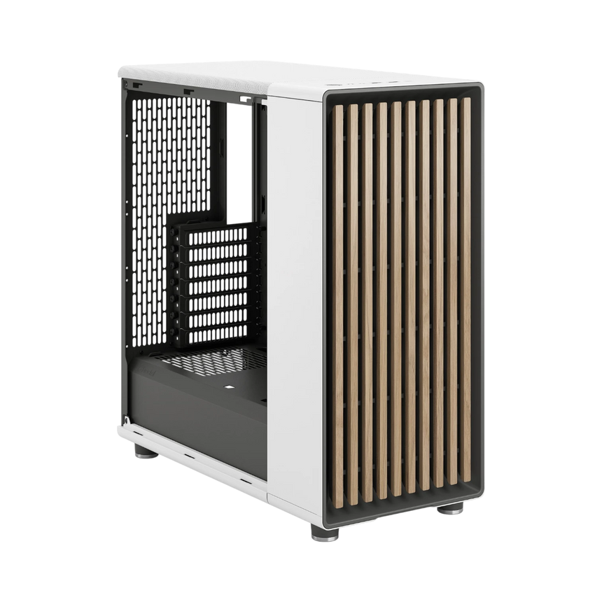 Fractal Design North Mid-Tower Case with Mesh Side Panel (Chalk White) — Being Shipped