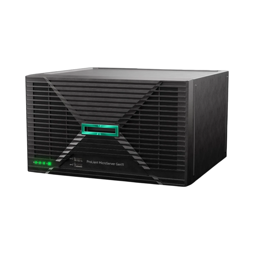 HPE ProLiant MicroServer Gen11 G7400 2c 16GB-U 4LFF-NHP 1TB HDD 180W Ext PS NA Cmp Module Server — Being Shipped