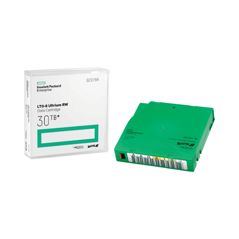 HPE LTO-8 30TB Ultrium Non-Custom Labeled Tape Cartridge (20-Pack) — Being Shipped