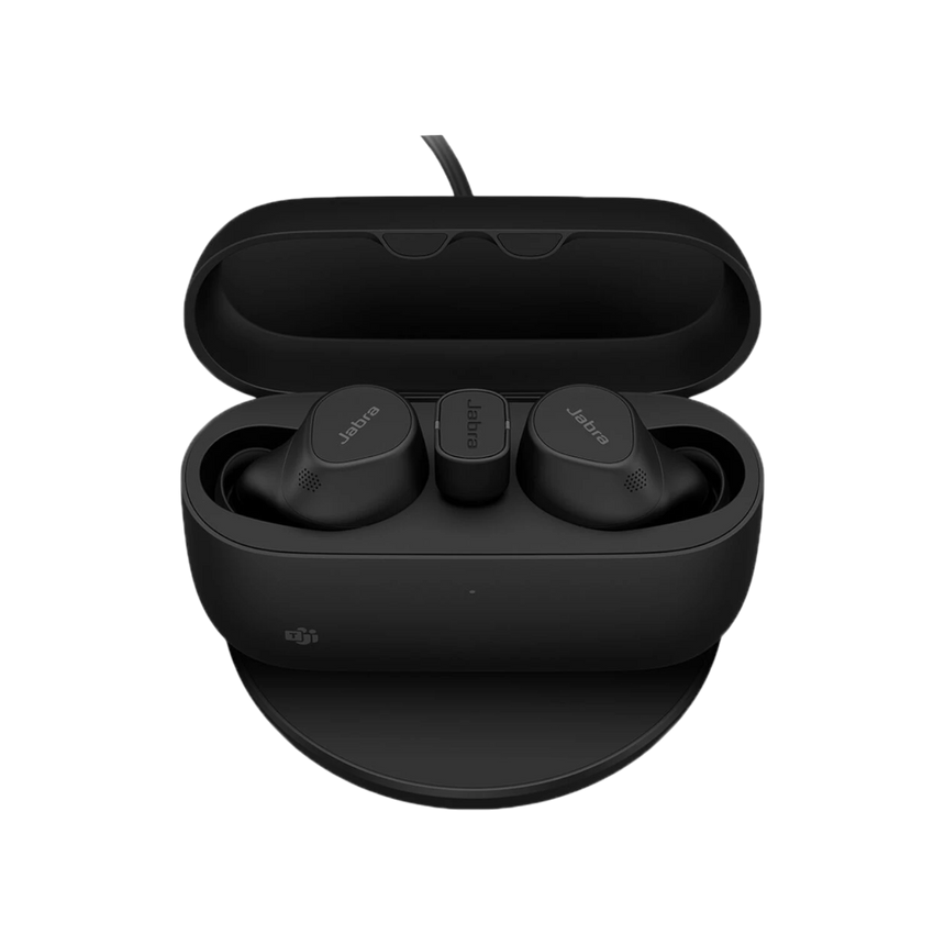 Jabra Evolve2 Buds USB-C MS Earbuds with USB-C Bluetooth Dongle for Microsoft Teams and Wireless Charging Pad — Being Shipped