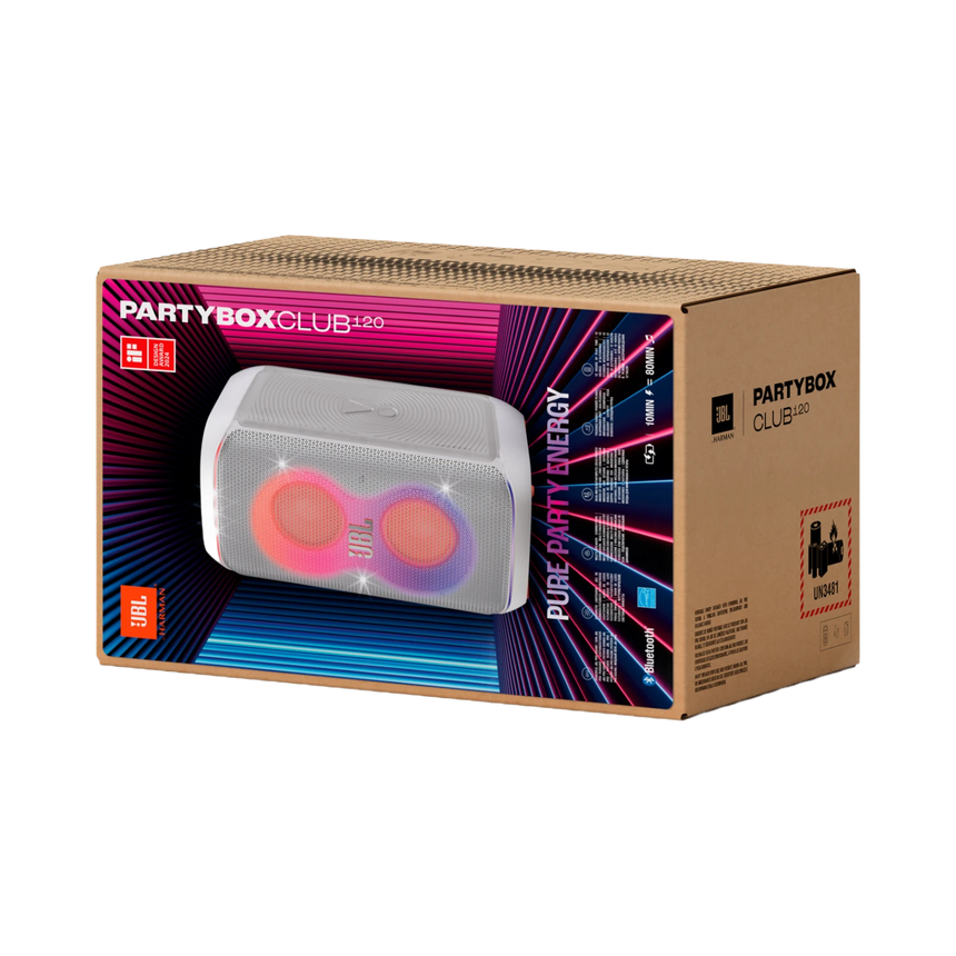 JBL PartyBox Club 120 160W Wireless Party Speaker (White) — Being Shipped