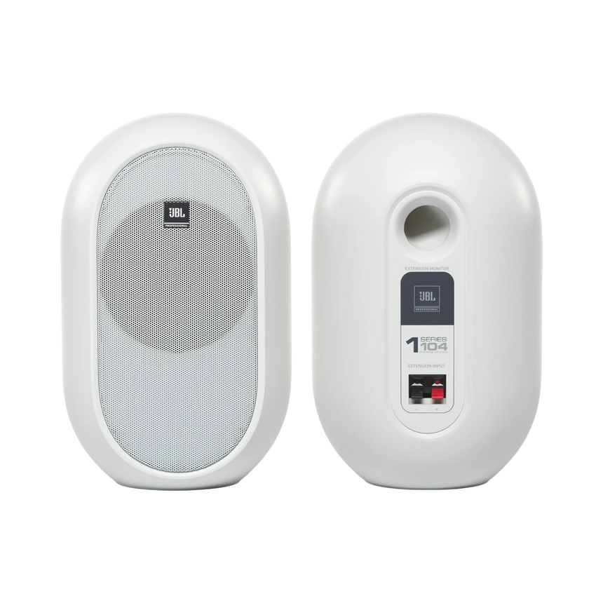 JBL 1 Series 104-BT Compact Powered Desktop Reference Monitors with Bluetooth (White Matte) — Being Shipped