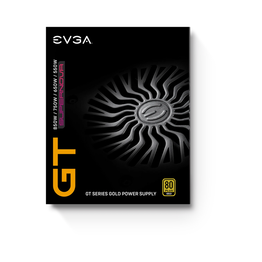 EVGA SuperNOVA 850 GT, 80 Plus Gold 850W, Fully Modular, Auto Eco Mode with FDB Fan, 7 Year Warranty, Includes Power ON Self Tester, Compact 150mm Size, Power Supply — Being Shipped