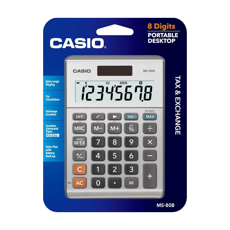 Casio MS-80B Standard Function Desktop Calculator — Being Shipped
