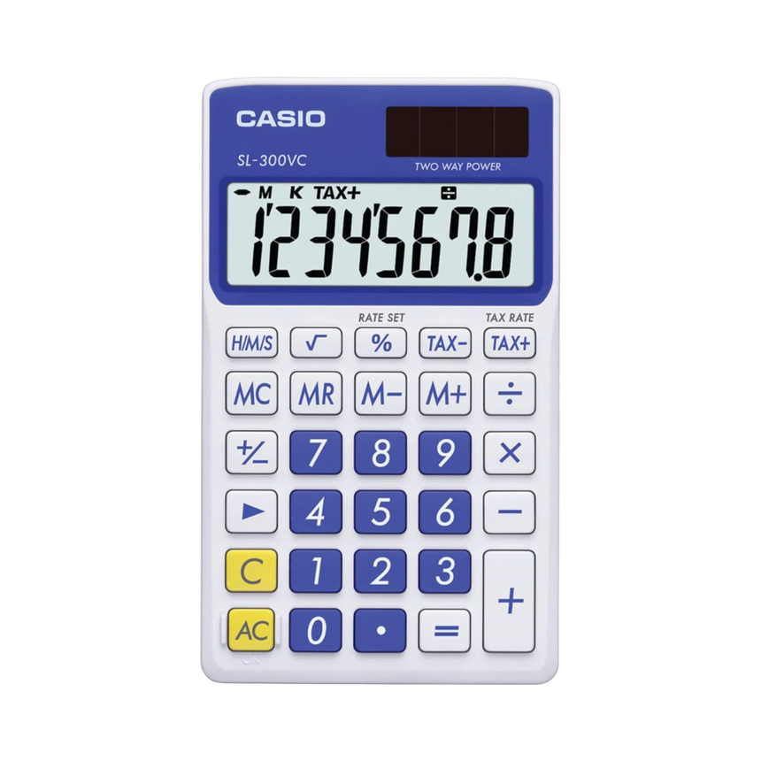 Casio SL-300VC Sloar Powered Standard Function Calculator (Blue) — Being Shipped