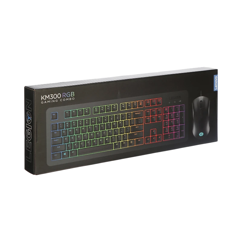 Lenovo Legion KM300 Full-size Wired RGB Gaming Keyboard & Optical Mouse Gaming Bundle — Being Shipped
