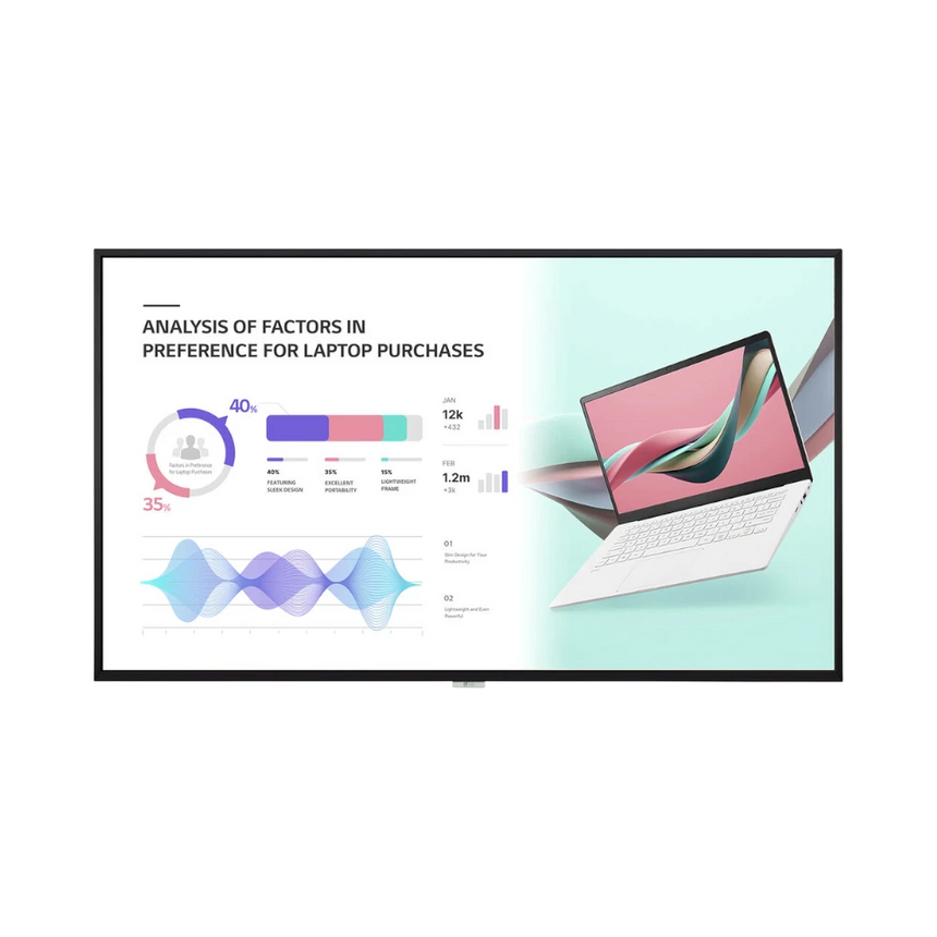 LG UH5J Series 55" 16:9 60Hz 4K Smart LED Commercial Display — Being Shipped