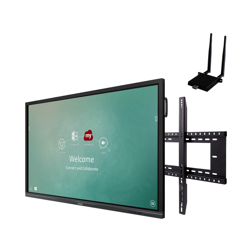 ViewSonic ViewBoard IFP8650 86" Class 4K UHD Commercial Smart Touchscreen LED Bundle with Wi-Fi Module & Wall Mount — Being Shipped