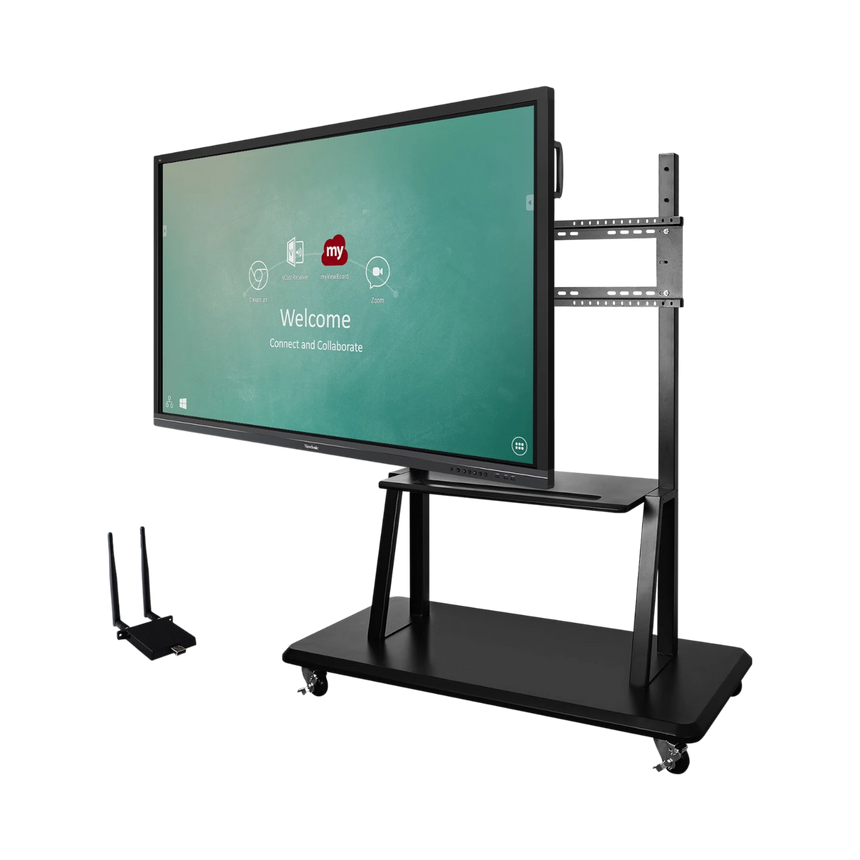 ViewSonic ViewBoard IFP8650 86" Class 4K UHD Commercial Smart Touchscreen LED Bundle with Wi-Fi Module & Trolley Cart — Being Shipped