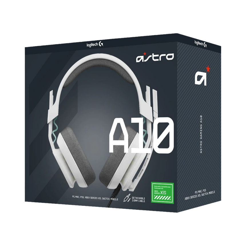 Logitech ASTRO Gaming A10 Gen 2 Wired Gaming Headset (Xbox, White) — Being Shipped