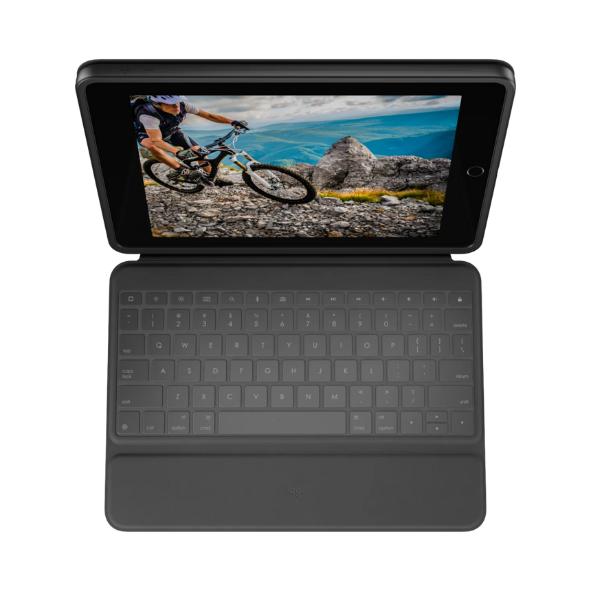 Logitech Rugged Folio Protective Keyboard Case for 10.2" iPad 7/8/9th Gen (Graphite) — Being Shipped