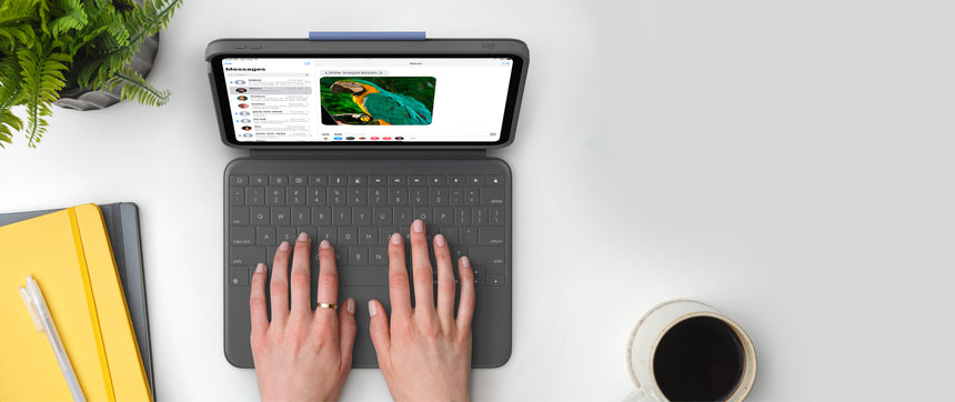 Logitech Rugged Folio Protective Keyboard Case for 10.2" iPad 7/8/9th Gen (Graphite) — Being Shipped