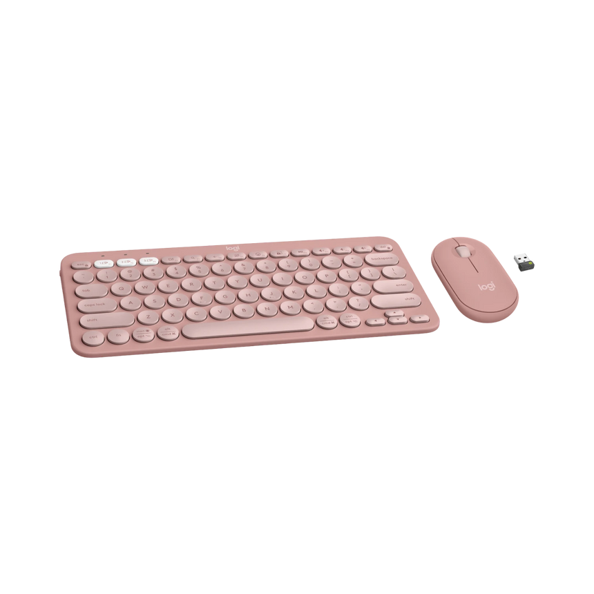 Logitech Pebble 2 Wireless Keyboard & Mouse Combo (Tonal Rose) — Being Shipped