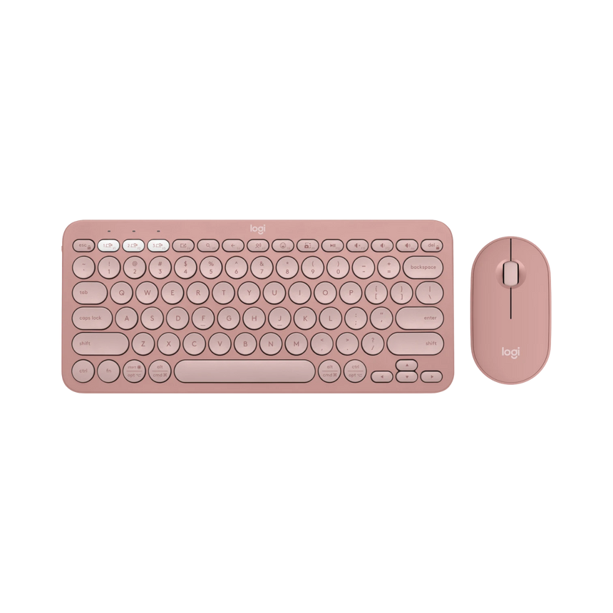 Logitech Pebble 2 Wireless Keyboard & Mouse Combo (Tonal Rose) — Being Shipped