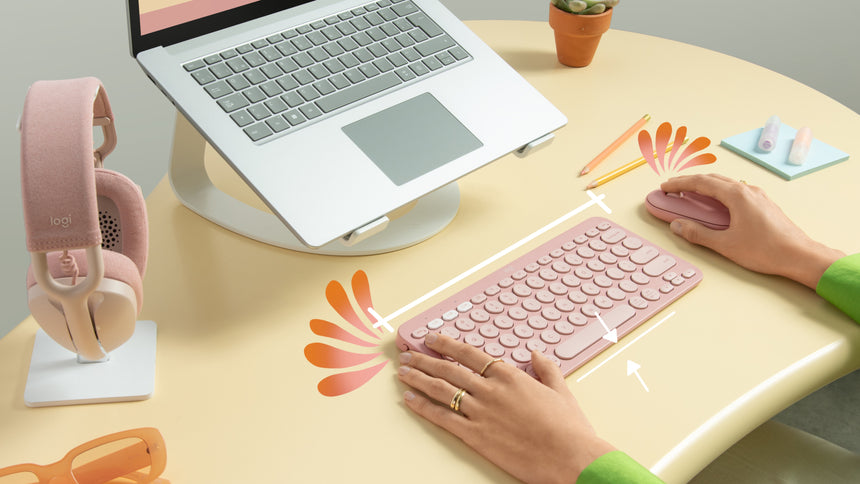 Logitech Pebble 2 Wireless Keyboard & Mouse Combo (Tonal Rose) — Being Shipped