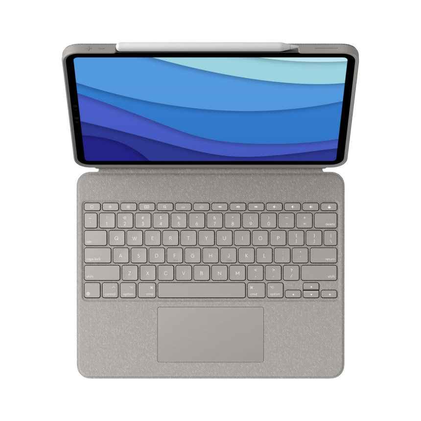 Logitech Combo Touch Backlit Keyboard Case for Apple 12.9" iPad Pro 5th & 6th Gen (Sand) — Being Shipped