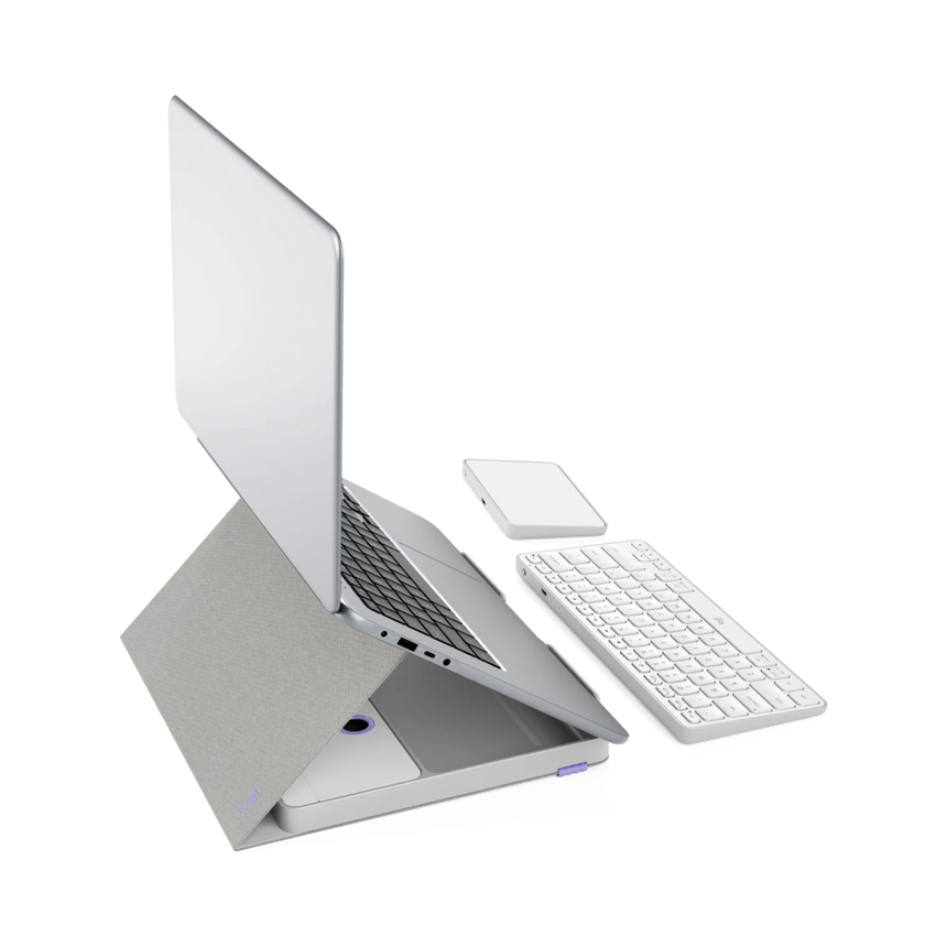 Logitech Casa Pop-Up Desk Work From Home Kit Compact Wireless Keyboard with Laptop Stand (Nordic Calm) — Being Shipped