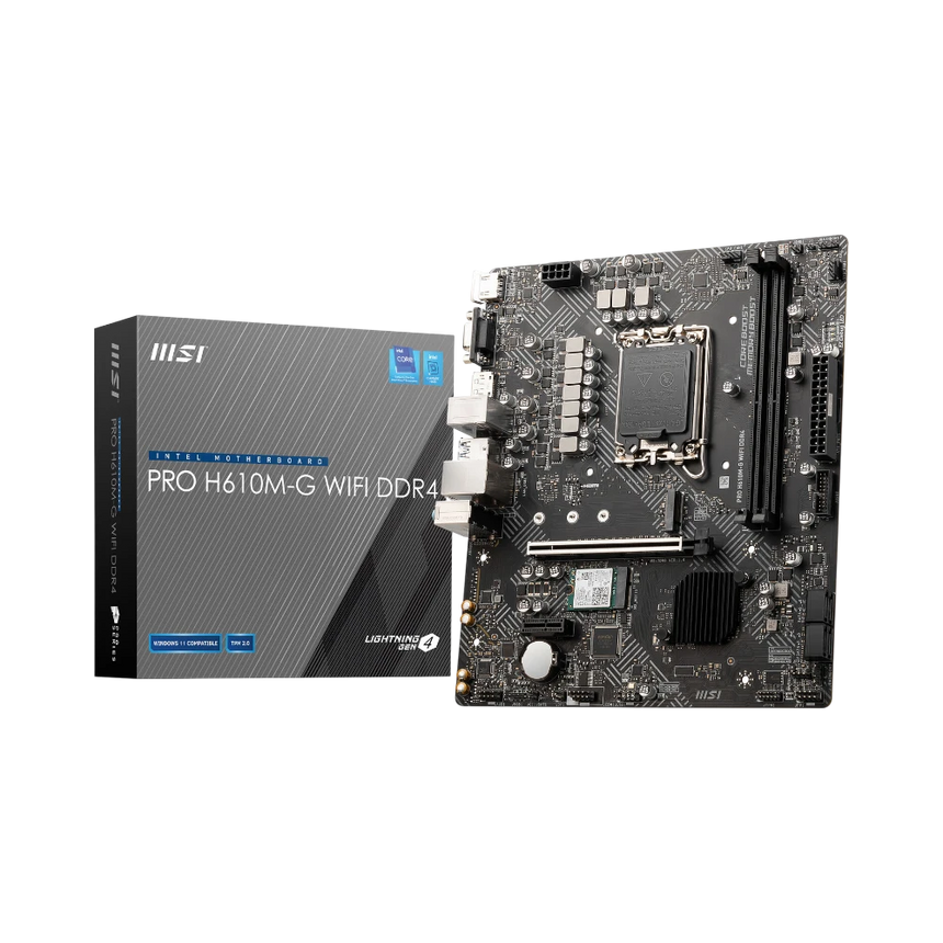MSI PRO H610M-G WIFI DDR4 LGA 1700 Micro-ATX Motherboard — Being Shipped