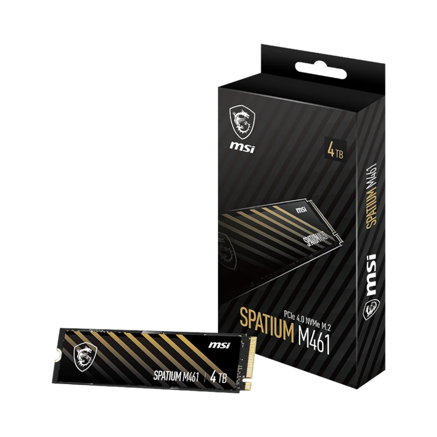 MSI SPATIUM M461 4TB M.2 2280 PCIe 4.0 NVMe PCIe Gen4 NVMe Internal SSD — Being Shipped