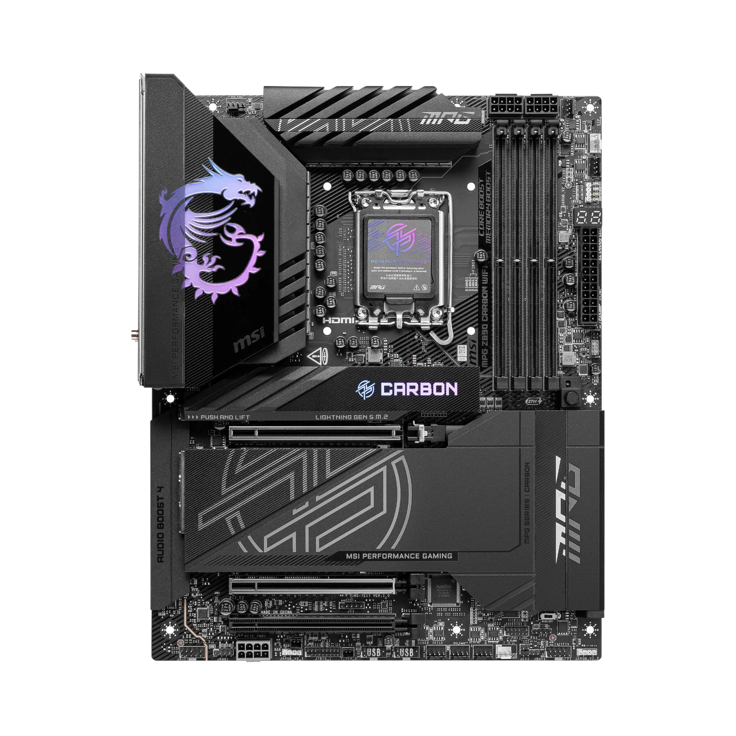 MSI MPG Z890 CARBON WIFI LGA 1851 ATX Motherboard — Being Shipped