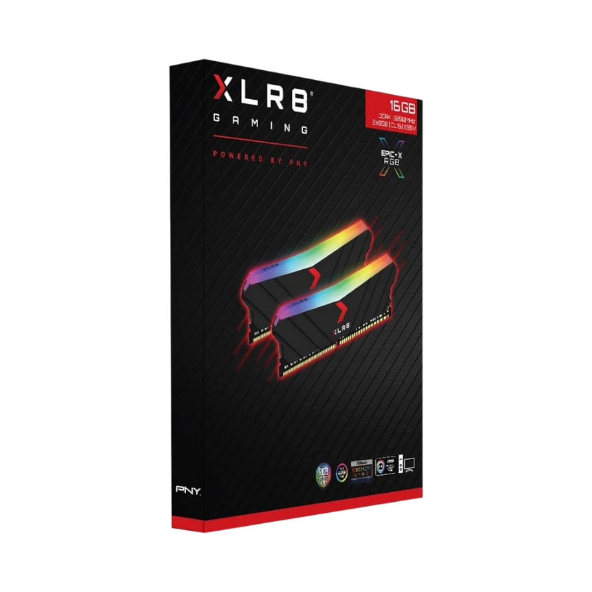 PNY XLR8 Gaming EPIC-X 16GB DDR4 RGB 3200 MHz Desktop Memory Kit (2 x 8GB) — Being Shipped