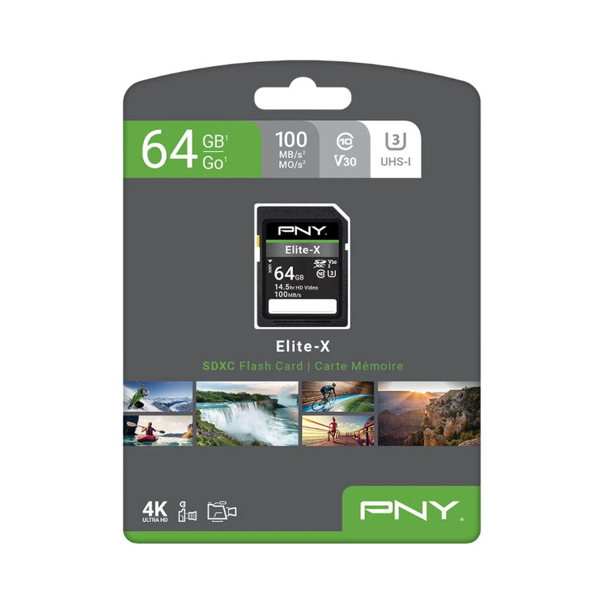 PNY Elite-X 64GB UHS-I SDXC Memory Card — Being Shipped
